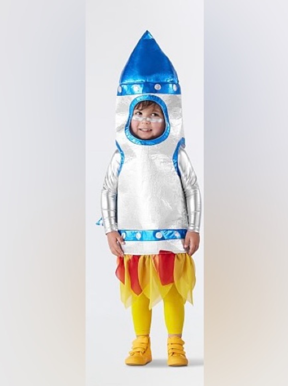 Pottery Barn Kids || Light-Up 3-D Rocket Halloween Costume Silver Blue 2T